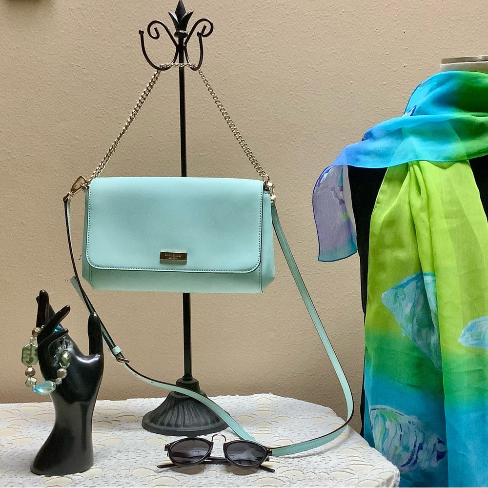 KATE SPADE Small Madison Adjustable Crossbody / Satchel Bag Tiffany Blue - Picture 15 of 15